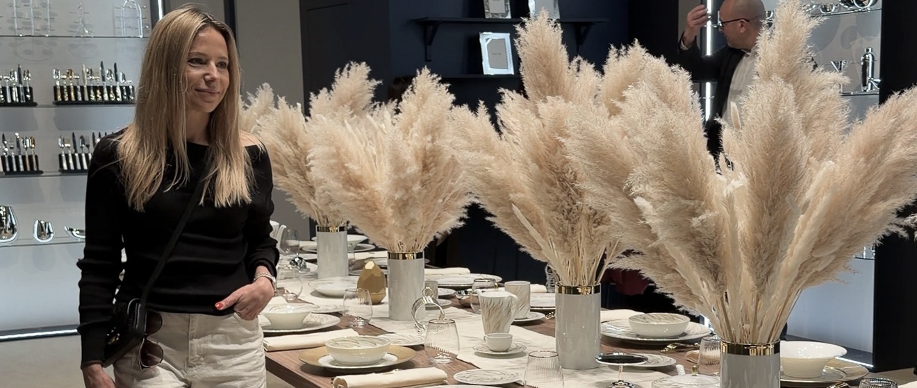 Julia Brinzei at an interior design presentation